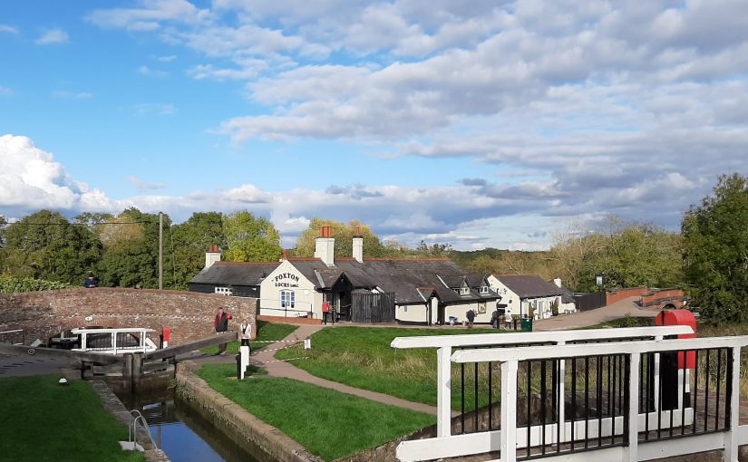 Locking down, from the top to the bottom of Foxton locks