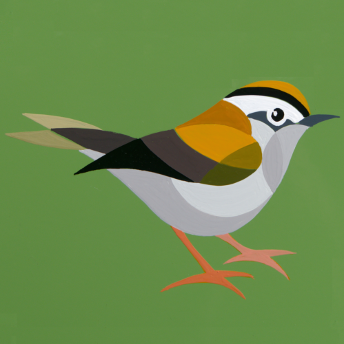 Stylised Firecrest